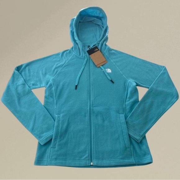 (NWT) The North Face Women's 100 Glacier Full-Zip Hoodie in Maui Blue, Small - Picture 2 of 16